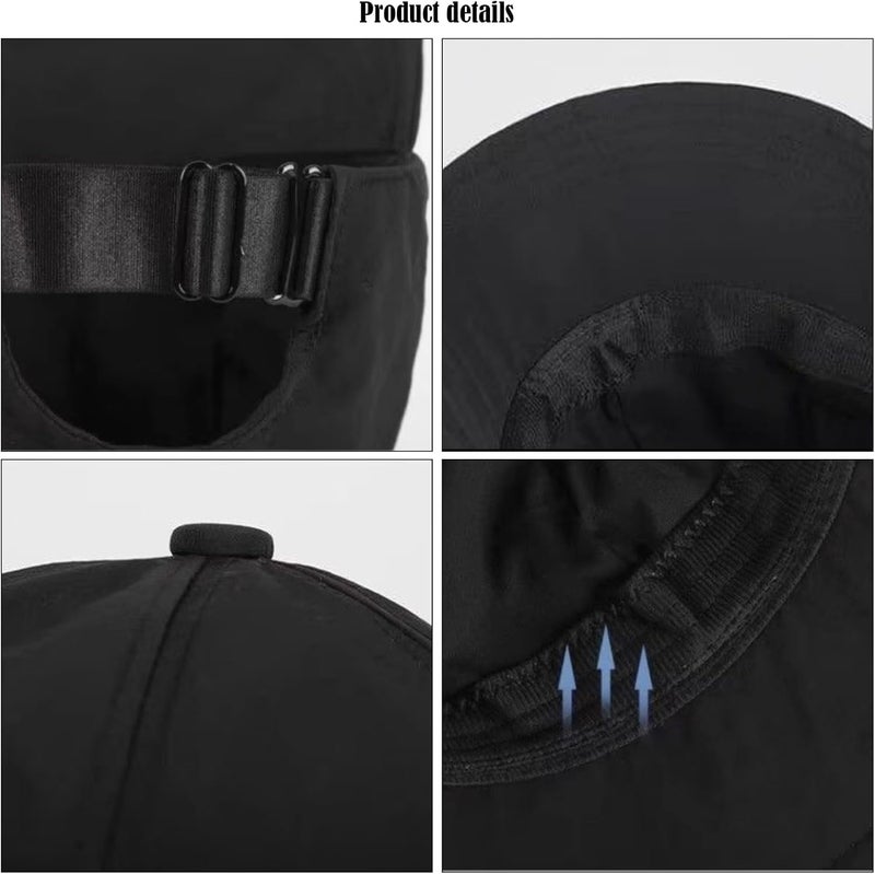 huablo ]UPF 50+Womens Sun Hat UV Protection Hiking Fishing Hats Wide Brim Hat Adjustable Ponytail Packable Sun Cap - Image 5